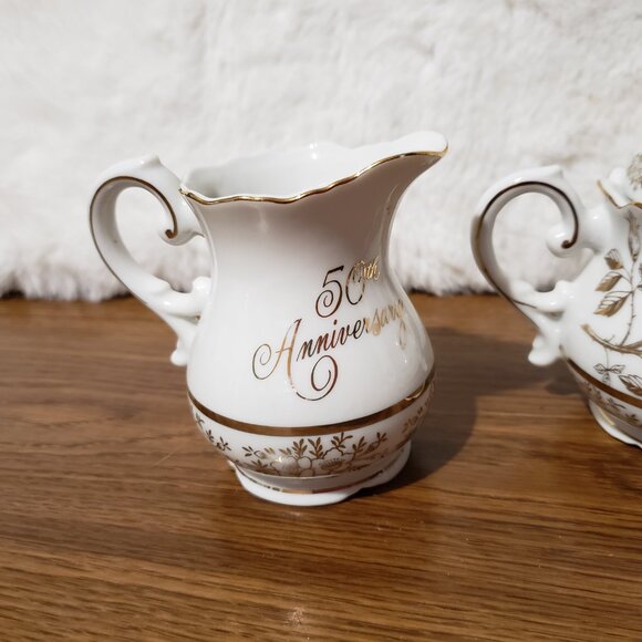 Norcrest Chatillon 50th Anniversary Sugar Creamer Chatillon Porcelain Gift - Picture 3 of 13